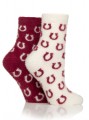 Ladies Fluffy Horse Shoe Socks